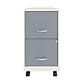 Realspace® SOHO Smart 18"D Vertical 2-Drawer Mobile File Cabinet, White/Platinum 1 thumbnail image