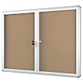 MasterVision™ Anodized Aluminum Frame Enclosed Cork Bulletin Board, 2 Doors, 36" x 48" 1 thumbnail image