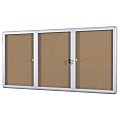 MasterVision™ Anodized Aluminum Frame Enclosed Cork Bulletin Board, 3 Doors, 36" x 72" 1 thumbnail image