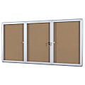 MasterVision™ Anodized Aluminum Frame Enclosed Cork Bulletin Board, 3 Doors, 36" x 72" 1 thumbnail image