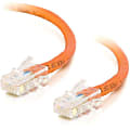 C2G-7ft Cat5e Non-Booted Crossover Unshielded (UTP) Network Patch Cable - Orange - Category 5e for Network Device - RJ-45 Male - RJ-45 Male - Crossover - 7ft - Orange