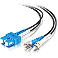 C2G-10m SC-ST 9/125 OS1 Duplex Singlemode Fiber Optic Cable (Plenum-Rated) - Black - 10m SC-ST 9/125 Duplex Single Mode OS2 Fiber Cable - Plenum CMP-Rated - Black - 33ft