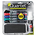 Quartet® EnduraGlide® Dry-Erase Markers, Kit, Fine, Assorted Colors, Pack Of 5