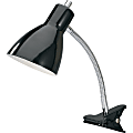 Lorell® LED Clip-on Desk Lamp, Black