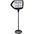 MasterVision® Arrow Easy-Clean Dry-Erase Sign Stand, 17" x 25", Silver/Black 1 thumbnail image