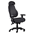 Neutral Posture® 8600 High-Back Fabric Chairs With Headrest And Fring™ Footrest, 48"H x 26"W x 26"D, Black Frame, Black Thunder Fabric 1 thumbnail image