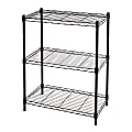 Realspace® Wire Shelving, 3-Shelves, 30"H x 23"W x 13"D, Black