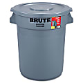 Rubbermaid® Commercial Brute Container with Lid, 32 gal, Plastic, Gray 1 thumbnail image