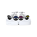 Lorex Fusion 4K 8.0-Megapixel 16-Camera-Capable 2TB NVR System With 4 IP Smart-Deterrence Bullet Cameras, White