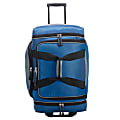 Heritage Wheeled Duffel Bag, 22"H x 13"W x 9"D, Blue/Gray 1 thumbnail image