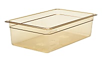Cambro H-Pan High-Heat GN 1/1 Food Pans, 6"H x 12-3/4"W x 20-7/8"D, Amber, Pack Of 6 Pans
