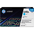 HP 648A Cyan Toner Cartridge, CE261A