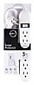 Cordinate 6-Outlet Surge Protector, 3' Cord, Gray/White, 41638 1 thumbnail image