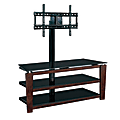 Whalen® Furniture Sydney 3-in-1 TV Stand For Flat-Panel TVs Up To 60", 58"H x 52"W x 21 5/8"D, Cherry 1 thumbnail image