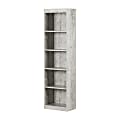 South Shore Axess 69"H 5-Shelf Narrow Bookcase, Seaside Pine 1 thumbnail image