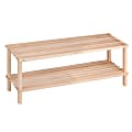 Honey-Can-Do 2-Tier Shoe Rack, 11 5/8"H x 29 1/8"W x 10 3/8"D, Natural 1 thumbnail image