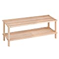 Honey-Can-Do 2-Tier Shoe Rack, 11 5/8"H x 29 1/8"W x 10 3/8"D, Natural