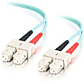 C2G 3m SC-SC 10Gb 50/125 OM3 Duplex Multimode Fiber Optic Cable (TAA Compliant) - Aqua - Patch cable - TAA Compliant - SC multi-mode (M) to SC multi-mode (M) - 3 m - fiber optic - duplex - 50 / 125 micron - OM3 - aqua
