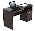 Inval Contemporary Curved Top 55"W Writing Desk, Espresso-Wengue 1 thumbnail image