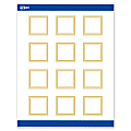 Avery® Print-To-The-Edge Labels & Sure Feed®, S00-DHT-PRWMP10, 2" x 2", Matte White, Preprinted Multi-Lined Gold Border Design, Pack Of 120 1 thumbnail image