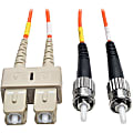 Tripp Lite 5M Duplex Multimode 50/125 Fiber Optic Patch Cable SC/ST 16' 16ft 5 Meter - SC Male - ST Male - 16.4ft - Orange