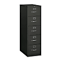 HON® 26-1/2"D Vertical 5-Drawer File Cabinet With Lock, Legal, Charcoal