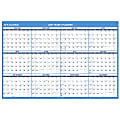 2025 AT-A-GLANCE® Horizontal Reversible Erasable Yearly Wall Calendar, 48" x 32", Blue, January To December 1 thumbnail image