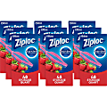 Ziploc® Quart Storage Seal Top Bags, Medium Size, 7-1/2” x 7”, Clear, 48 Bags Per Box, Carton Of 9 Boxes