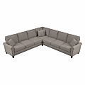 Bush® Furniture Hudson 111"W L-Shaped Sectional Couch, Beige Herringbone Fabric, Standard Delivery 1 thumbnail image