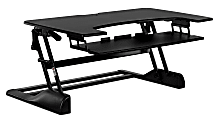 Mount-It! MI-7961 XL Height-Adjustable Standing Desk Converter, 26"H x 48"W x 7"D, Black