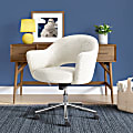Serta Valetta Fabric Mid-Back Home Office Chair, Cream