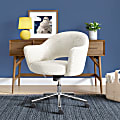 Serta Valetta Fabric Mid-Back Home Office Chair, Cream 1 thumbnail image