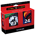 Lexmark™ 23/24 Black And Tri-Color Ink Cartridges, Pack Of 2, 18C1727