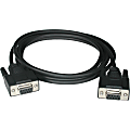 C2G 6ft DB9 F/F Null Modem Cable - Black - DB-9 Female - DB-9 Female - 6ft - Black 1 thumbnail image