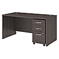 Bush Business Furniture Studio C 60"W Office Computer Desk With Mobile File Cabinet, Storm Gray, Standard Delivery 1 thumbnail image