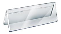 Azar Displays 2-Sided Acrylic Name Plates, 3" x 8-1/2", Clear, Pack Of 10 Name Plates 1 thumbnail image