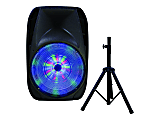 IQ Sound Portable Bluetooth Speaker System - 25 W RMS - Black - 30 Hz to 20 kHz - Battery Rechargeable - USB 1 thumbnail image