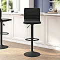 Flash Furniture Contemporary Adjustable Bar Stools, Black Vinyl/Black Frame 1 thumbnail image