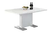 Monarch Specialties Alexander Dining Table, 30"H x 59"W x 25-1/2"D, White
