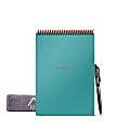 Rocketbook Flip Smart Reusable Executive Size Notepad, 6" x 8-4/5", 1 Subject, Dot-Grid and Line Ruled, 18 Sheets, Teal