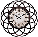 Infinity Instruments Seville 18" Round Wall Clock, Brown