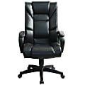 Zeplin High-Back Vinyl Chair, 48 4/5"H x 26 3/8"W x 28 1/2"D, Black 1 thumbnail image