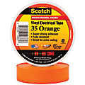 3M™ 35 Color-Coded Vinyl Electrical Tape, 1.5" Core, 0.75" x 66', Orange, Pack Of 10 1 thumbnail image