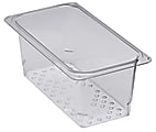Cambro Camwear GN 1/3 Size 5" Colander Pans, Clear, Set Of 6 Pans 1 thumbnail image