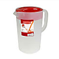Rubbermaid® Pitcher With Removable Lid, 128 Oz, Clear/Red 1 thumbnail image