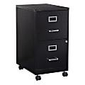 Office Star™ 20"D Vertical 2-Drawer Mobile Locking File Cabinet, Black 1 thumbnail image