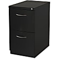 Lorell® Premium 30"D Vertical 2-Drawer Mobile File Cabinet, Metal, Black