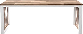 SEI Wallmond Outdoor Cocktail Table, 15"H x 39-1/4"W x 19-3/4"D, Acacia/White 1 thumbnail image
