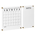 Martha Stewart Grayson Acrylic Monthly Wall Calendar And Notes Board, 18" x 18", Clear/Black, Undated