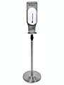 CSL Touch-Free Hand Sanitizer Dispenser And Stand, 48"H x 14"W x 14"D, Silver/White 1 thumbnail image